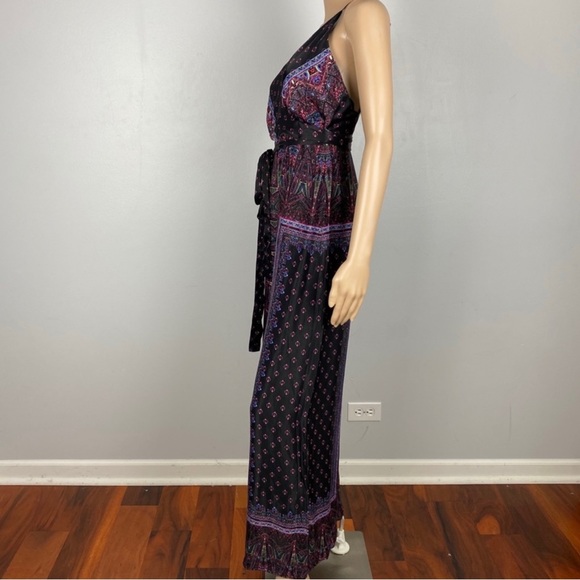 NEW FREE PEOPLE PRINTED WRAP-EFFECT JUMPSUIT - Picture 5 of 8